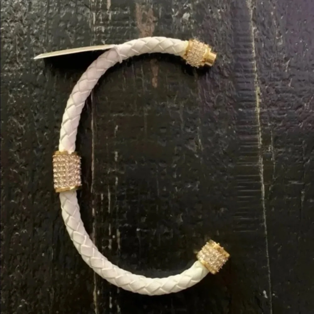 MICHAEL KORS Gold/White leather bracelet - Picture 5 of 6